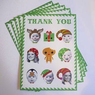 personalised christmas thank you postcards by happi yumi