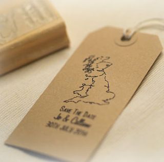 uk map save the date stamp by beautiful day