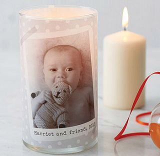 personalised photograph candle holder by tilliemint loves