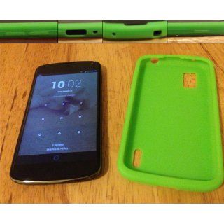 Asmyna LGE960CASKSO058 Slim and Soft Durable Protective Case for LG Nexus 4 E960   1 Pack   Retail Packaging   Electric Green Cell Phones & Accessories