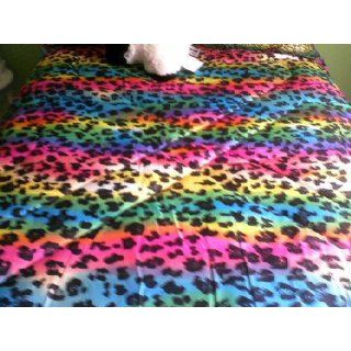 Street Revival Rainbow Leopard Queen Comforter Set, Multi   Colorful Queen Comforter Set