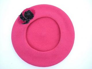 wool felt flower beret by cocoonu