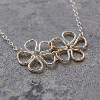 silver daisy necklace by otis jaxon silver and gold jewellery