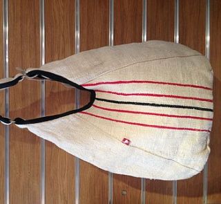 antique linen shoulder bag by exclusive roots