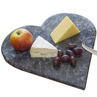 marble heart serving board in two colours by marbletree