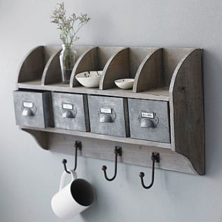 reclaimed wood wall unit with steel drawers by jodie byrne