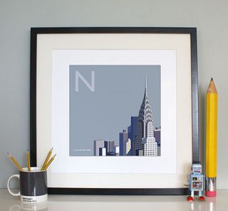 'n is for new york' print by one little dicky bird