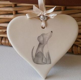 art on a heart doggies by dimbleby ceramics