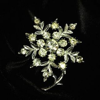 vintage diamante flower brooch by iamia