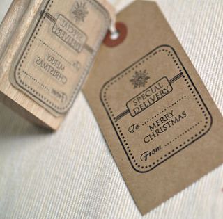 christmas 'special delivery' stamp by pretty rubber stamps