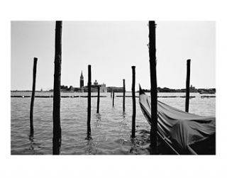 grand canal, venice, black and white print by paul cooklin