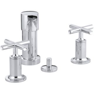 Purist Bidet Faucet with Vertical Spray and Cross Handles