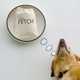 'you're so fetch' dog treat bag by kelly connor designs knitting bags and gifts