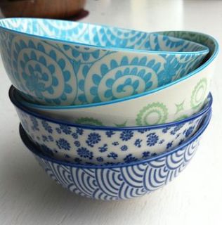 set of four rice bowls by the forest & co