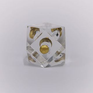 glass faceted charm knob by trinca ferro