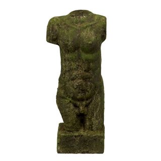 Woodland Imports Classy Moss Stoneware Man Bust