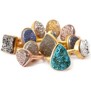 druzy ring by red ruby rouge