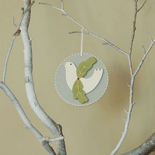 scandinavian style oak leaf dove by birchcraft