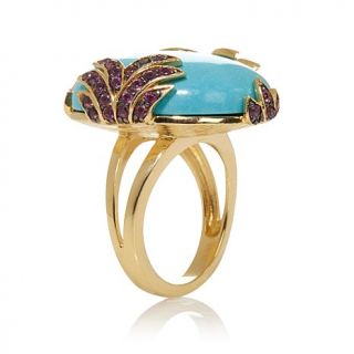 Rarities Fine Jewelry with Carol Brodie Turquoise and Rhodolite Vermeil Ring