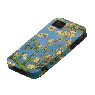 Van Gogh; Blossoming Almond Tree, Vintage Flowers Case Mate iPhone 4 Cover