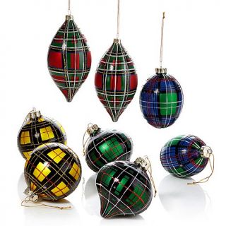 Jeffrey Banks Set of 8 Handpainted Glass Ornaments