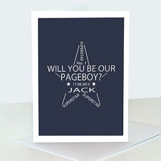 will you be our pageboy card & keepsake print by ciliegia designs