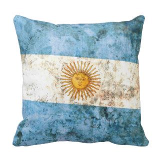 Flag of Argentina Throw Pillow