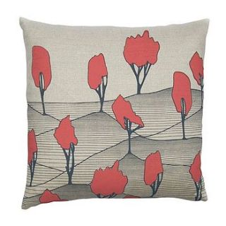 hills and trees linen cushion by orwell and goode