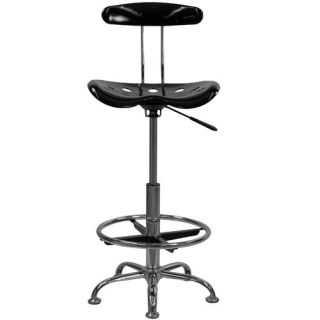 Height Adjustable Drafting Stool with Chrome Base