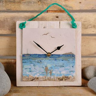 coastal ceramic clock large by katie mac ceramics