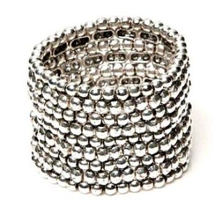 silver stretch cuff bracelet by cherry & joy