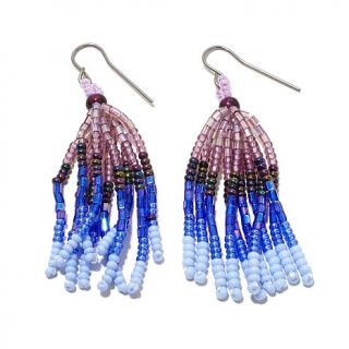 Himalayan Gems™ "Kaleidoscope" Multi Strand Glass Bead Earrings