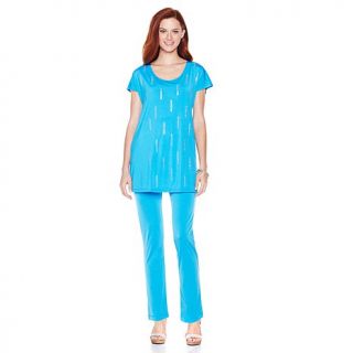 Slinky® Brand Embellished Tunic with Pants Set