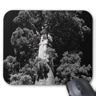Black and White Sequoia Mouse Pad