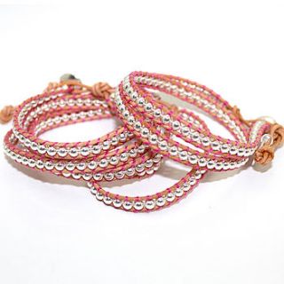 leather wrap raspberry twirl by boxwood