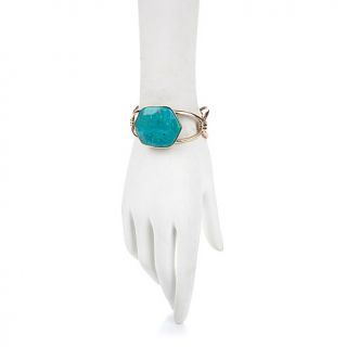 Studio Barse Turquoise Bronze "Link" 7 1/2" Cuff Bracelet