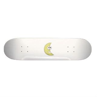Cute Cartoon Crescent Moon Skate Board Decks
