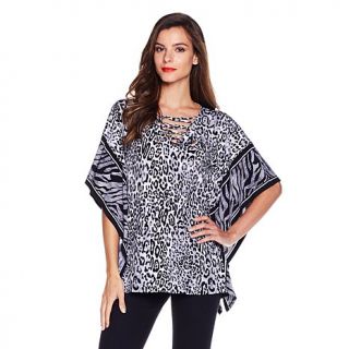 IMAN Global Chic Glam to the Max Animal Print Flowy Tunic