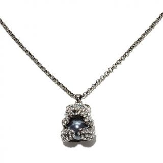 Real Collectibles by Adrienne® Jeweled Teddy Bear Pendant with 23" Necklace