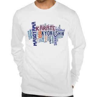 Kyokushin Karate Word Cloud  white Shirts