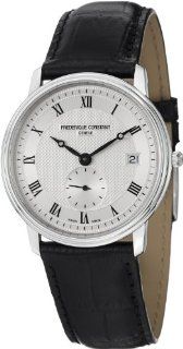 Frederique Constant Slim Line Silver Dial Black Leather Mens Watch FC 245M4S6 Frederique Constant Watches