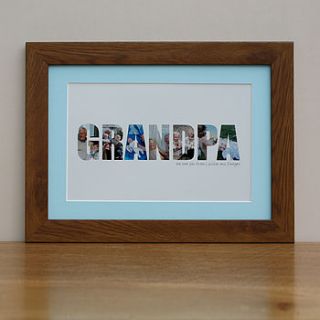 personalised framed grandpa photograph print by imagine photowords & craft kits