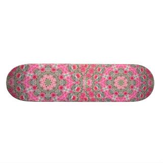 Baby's Breath and Pink Roses Rhodochrosite Skate Boards