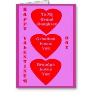 Valentine's Card For Granddaughter