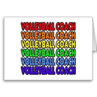 Rainbow Volleyball Coach Greeting Card