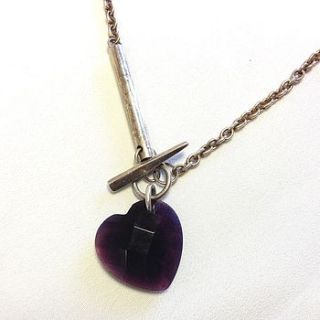 vintage amethyst heart valentine's necklace by iamia