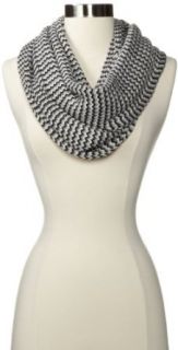 Calvin Klein Women's Textured Knit Infinity Scarf with Lurex, Black, One Size Cold Weather Scarves