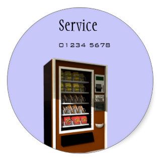 vending machine service tag stickers
