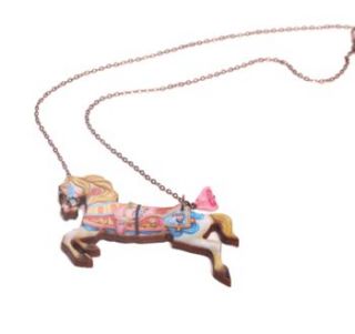 carousel horse necklace by artysmarty