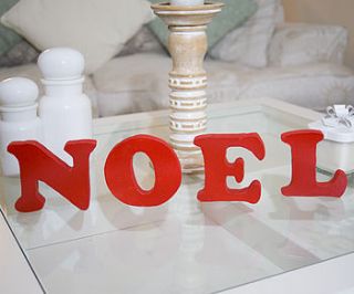 wooden letters by loving luxuries